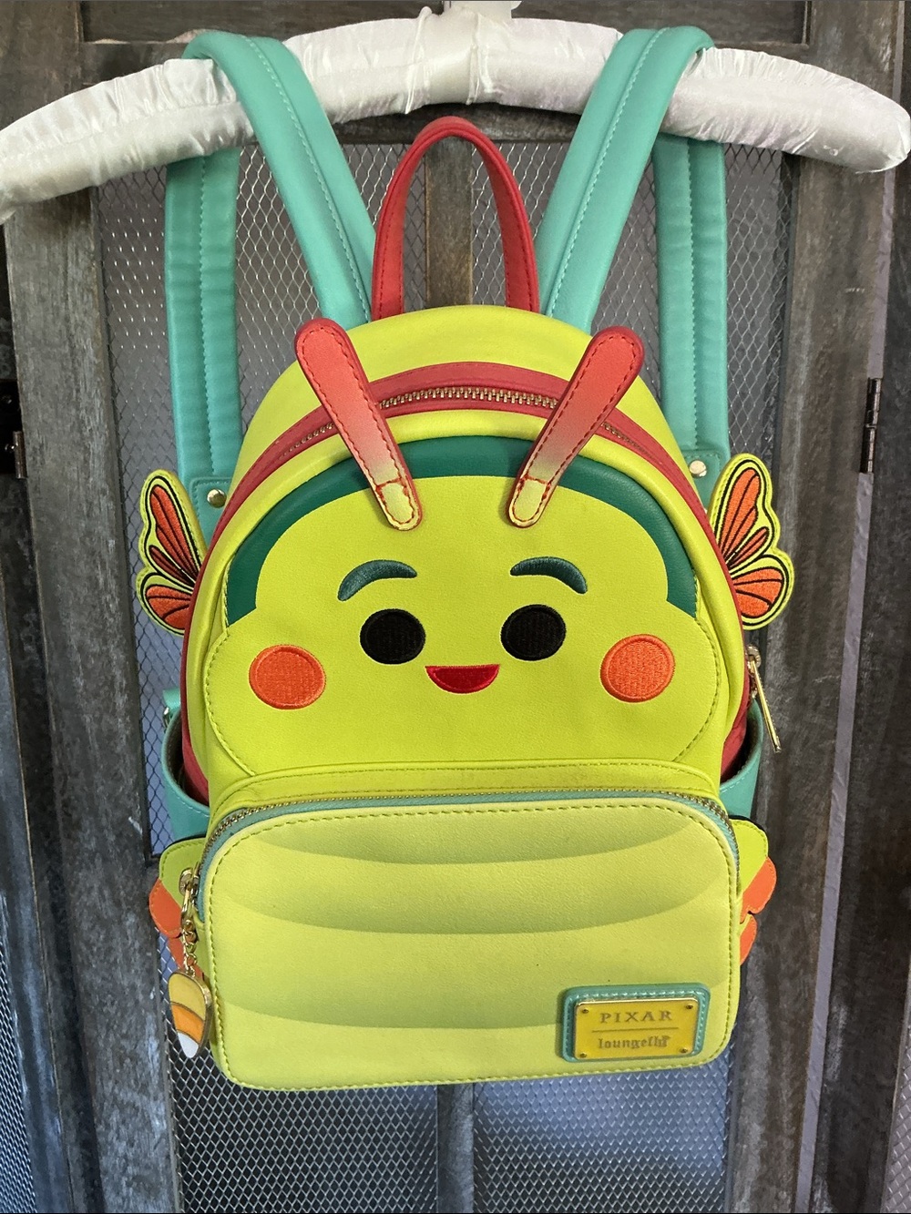Loungefly Green Bug Character Mini Backpack